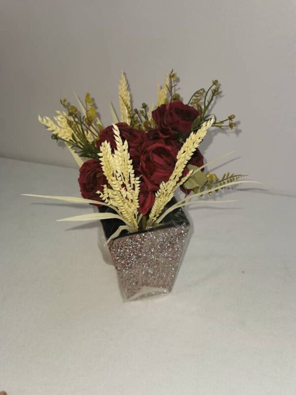 Artificial Rose and Wheat Flower - Image 2