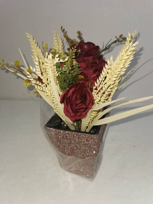 Artificial Rose and Wheat Flower - Image 3