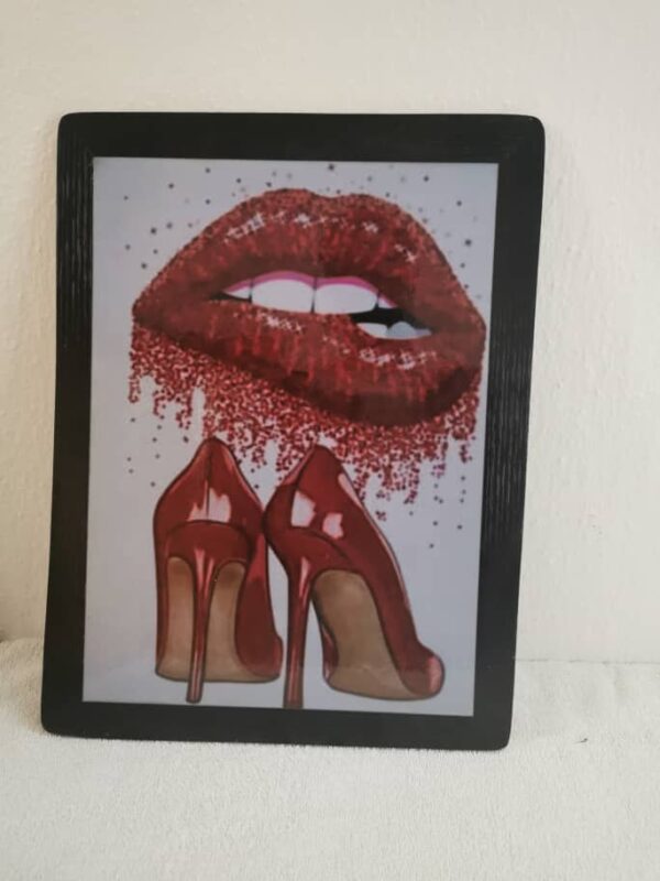 Red Shoe and lips graphics frame