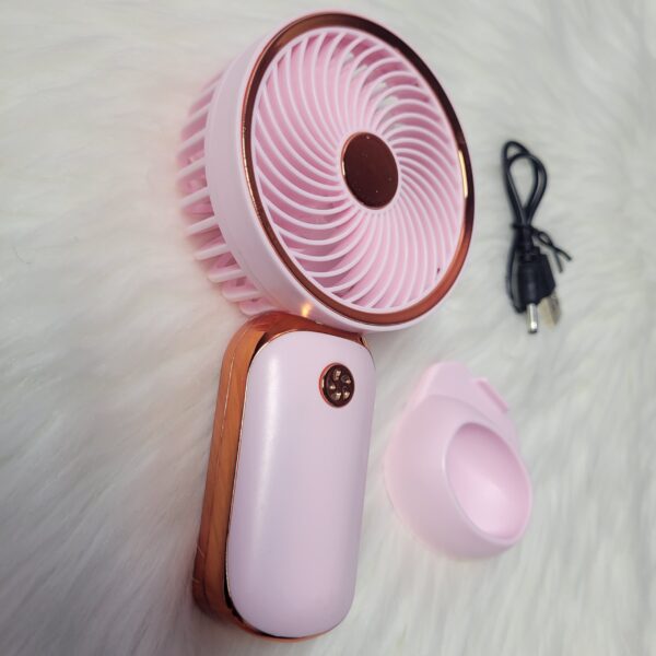 Simple Mini Handheld Fan in Pink - Image 2