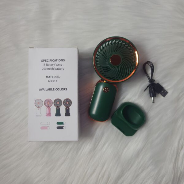 Simple Mini Handheld Fan in Green - Image 2